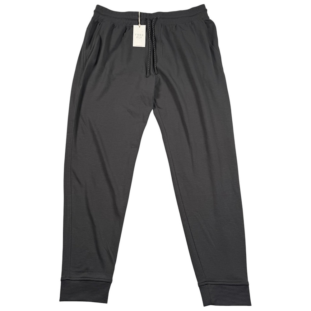 Free Fly‎ Bamboo Lightweight Fleece Jogger Mens XL Black Sand Gray Pants New